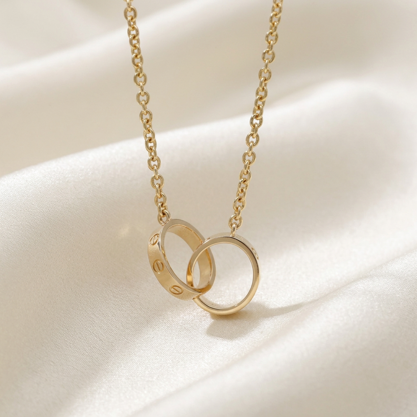 Cartier Baby Love Necklace Pink Gold (18K) No Stone Women,Men Fashion Pendant Necklace (Pink Gold)