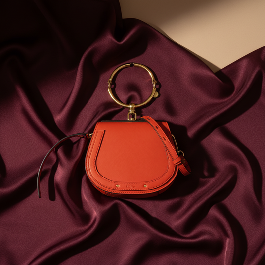 Chloé Nile Women's Leather Handbag,Shoulder Bag Orange