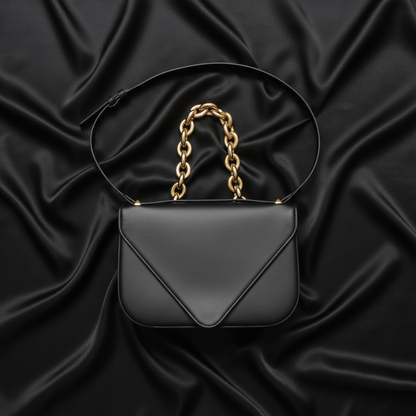 Bottega Veneta Mount Chain Shoulder Bag Women's Leather Handbag,Shoulder Bag Black