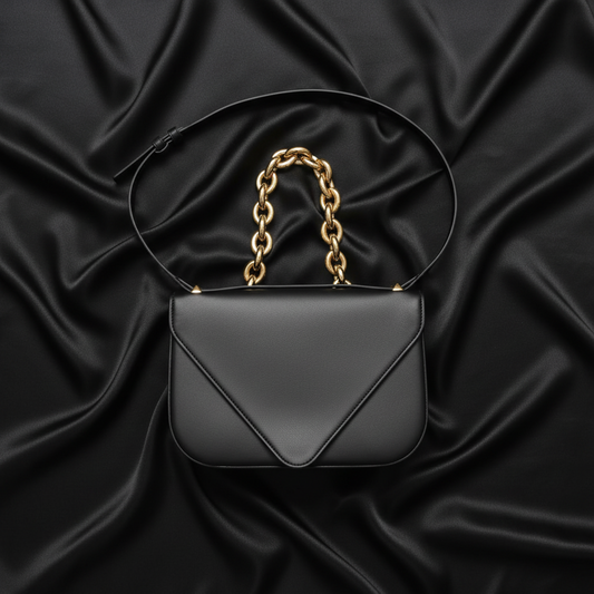 Bottega Veneta Mount Chain Shoulder Bag Women's Leather Handbag,Shoulder Bag Black