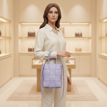 Bottega Veneta Mini Cassette Women's Leather Shoulder Bag,Tote Bag Purple