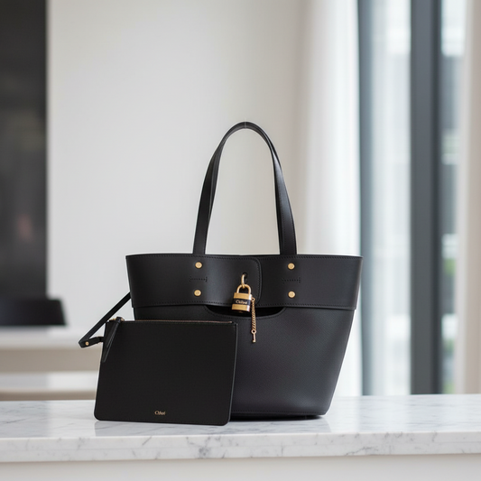 Chloé Mylo Women's Leather Tote Bag Black