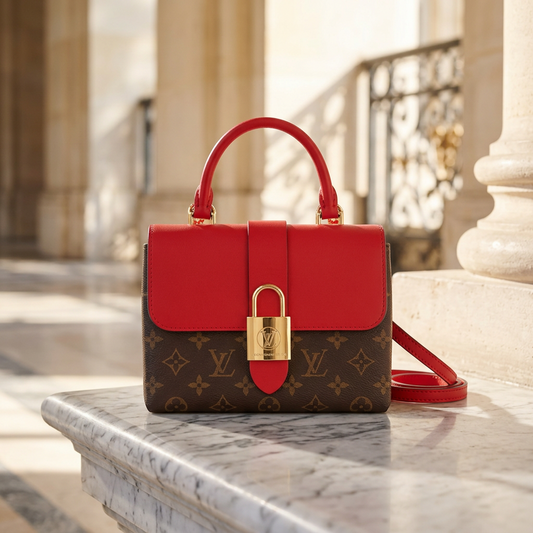 Louis Vuitton Monogram Rocky BB M44322 Women's Handbag,Shoulder Bag Brown,Red Color