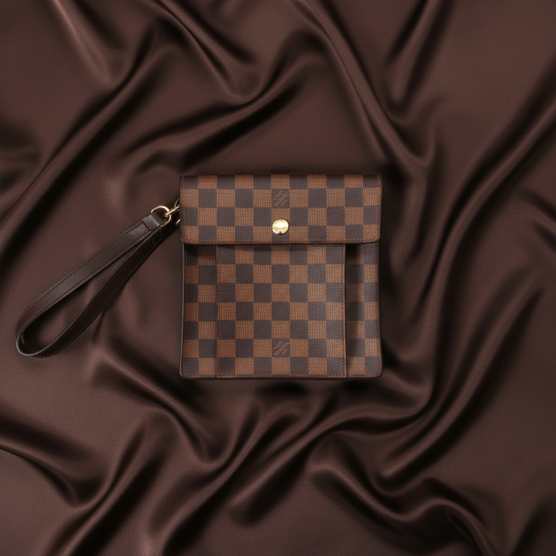 Louis Vuitton Damier Pimlico N45272 Women's Pochette,Shoulder Bag Ebene