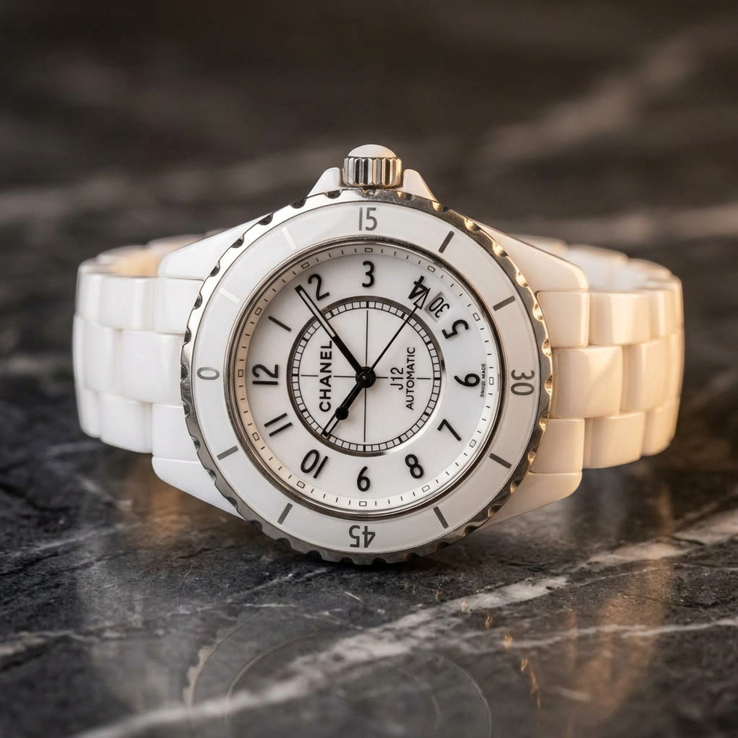 CHANEL J12 Ceramic Automatic Mens Watch H0970 Polished