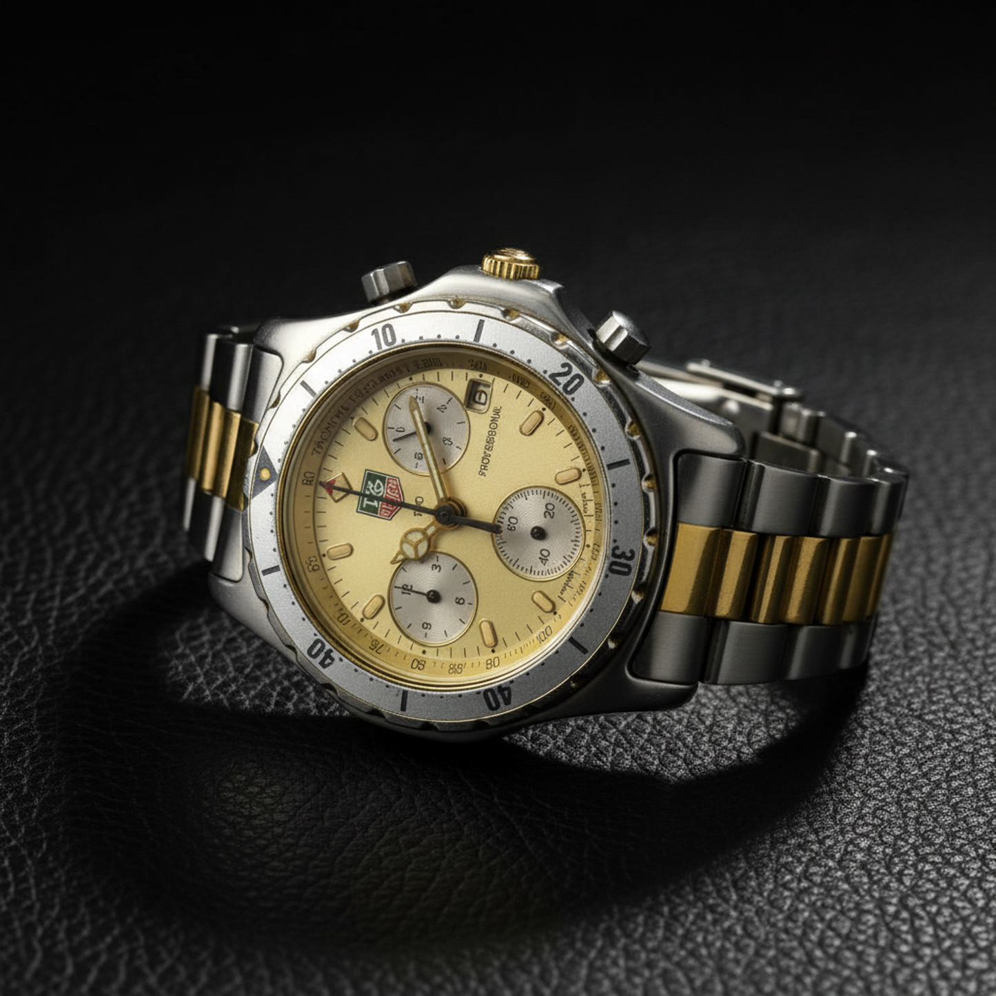 TAG HEUER 2000 Professional Chronograph Gold Plated Steel Watch CE1121