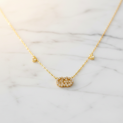 Gucci GG Diamond Necklace Yellow Gold (18K) Diamond Men,Women Fashion Pendant Necklace (Gold)