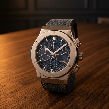 HUBLOT Classic Fusion Jeans Mens Watch 521.NX.2770.NR Polished