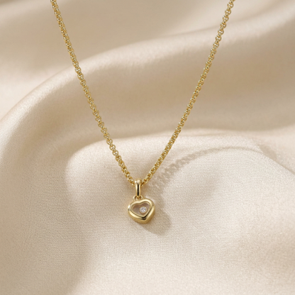 Chopard Happy Diamonds Heart Necklace 79/4584 Yellow Gold (18K) Diamond Men,Women Fashion Pendant Necklace (Gold)