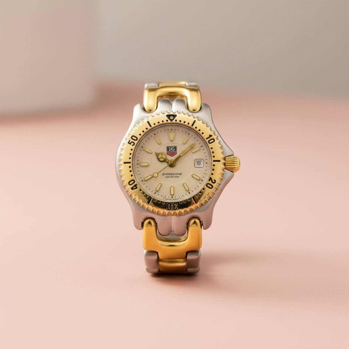 TAG HEUER Sel Professional 200M Gold Plated Steel Watch WG1321 Polished