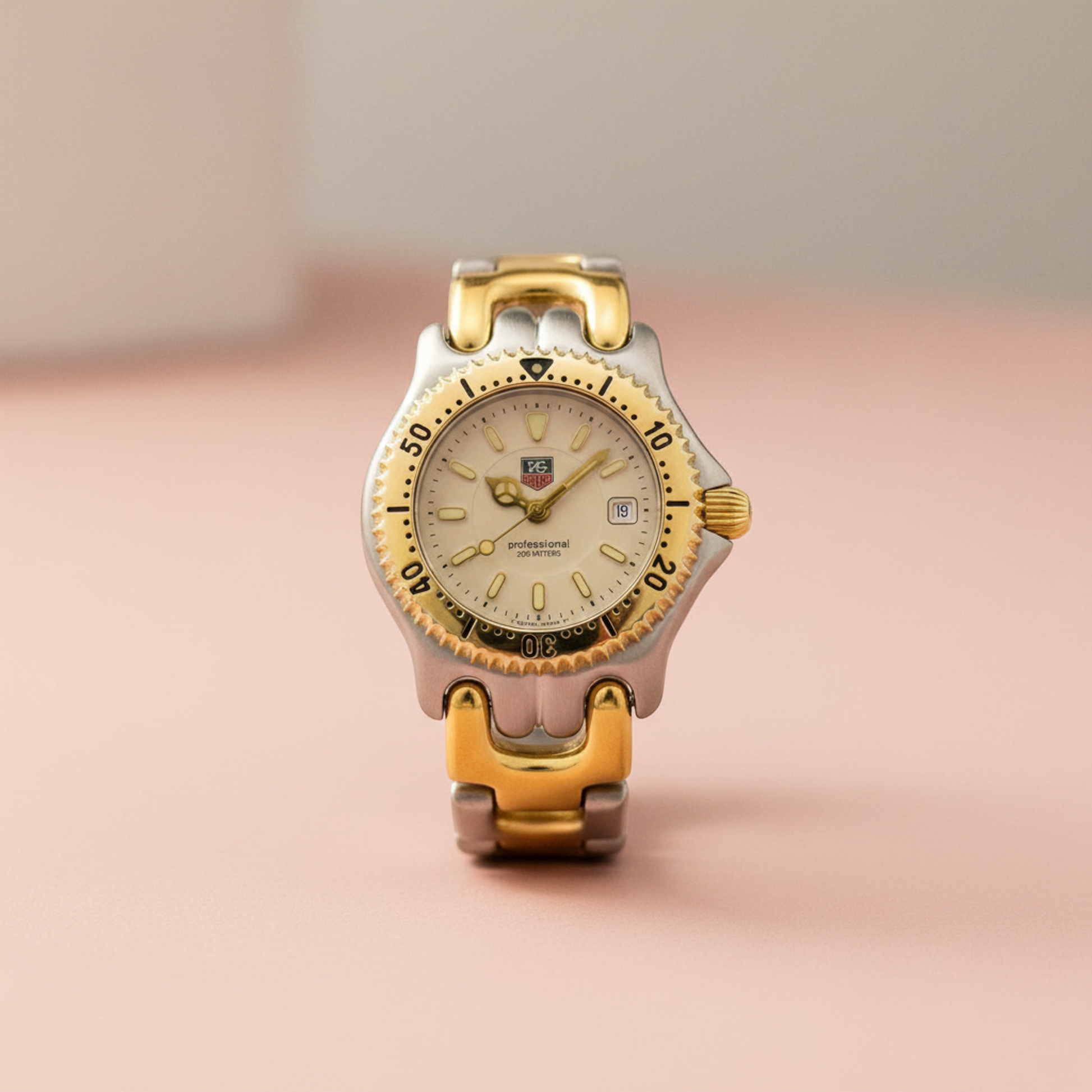 TAG HEUER Sel Professional 200M Gold Plated Steel Watch WG1321 Polished