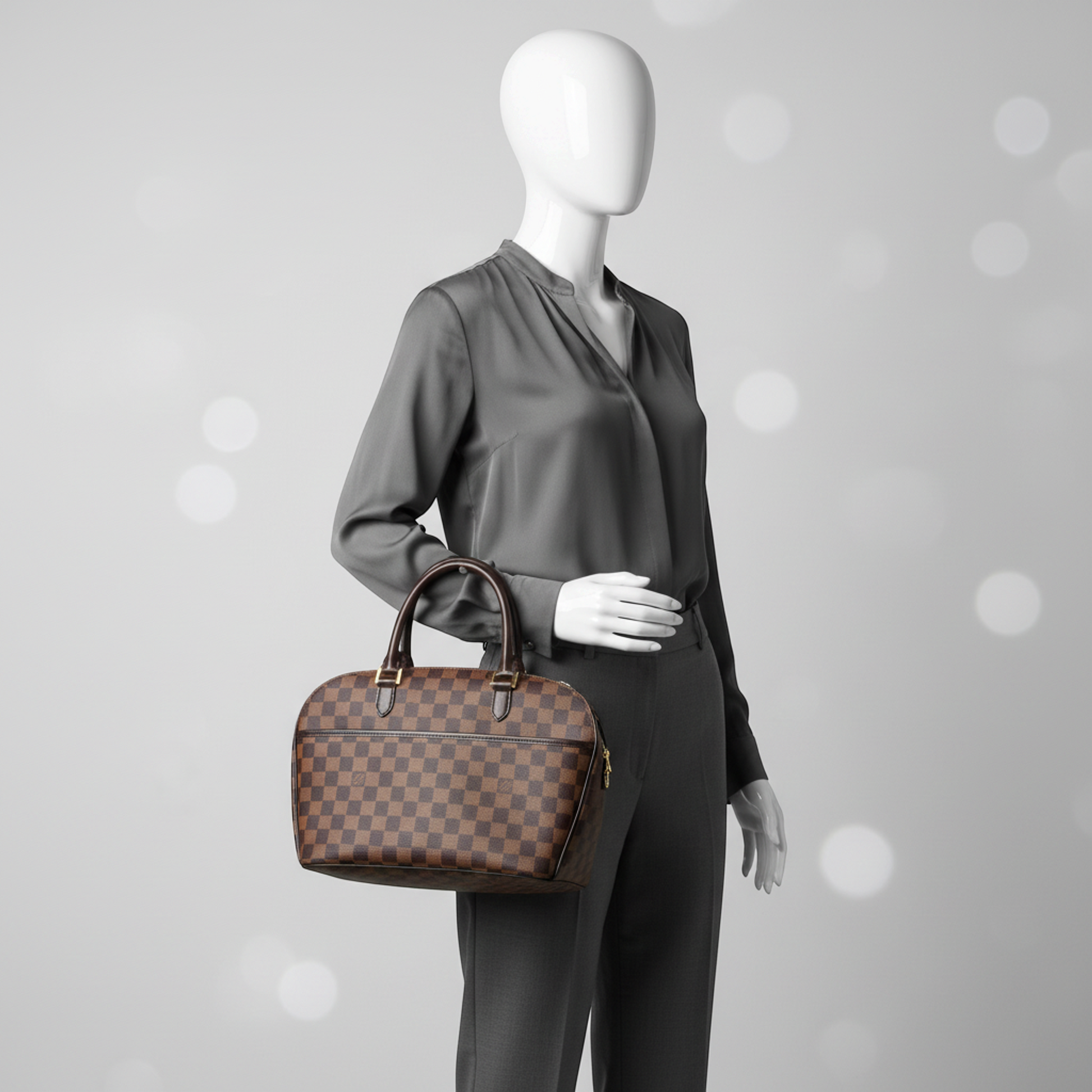 Louis Vuitton Damier Sarria Horizontal N51282 Men,Women Handbag Brown,Ebene