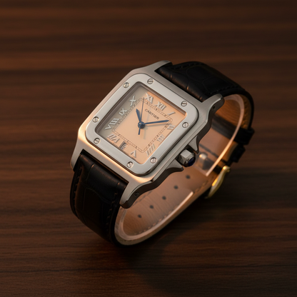 CARTIER Santos Galbee Steel Quartz Mens Watch W20025D6 Polished