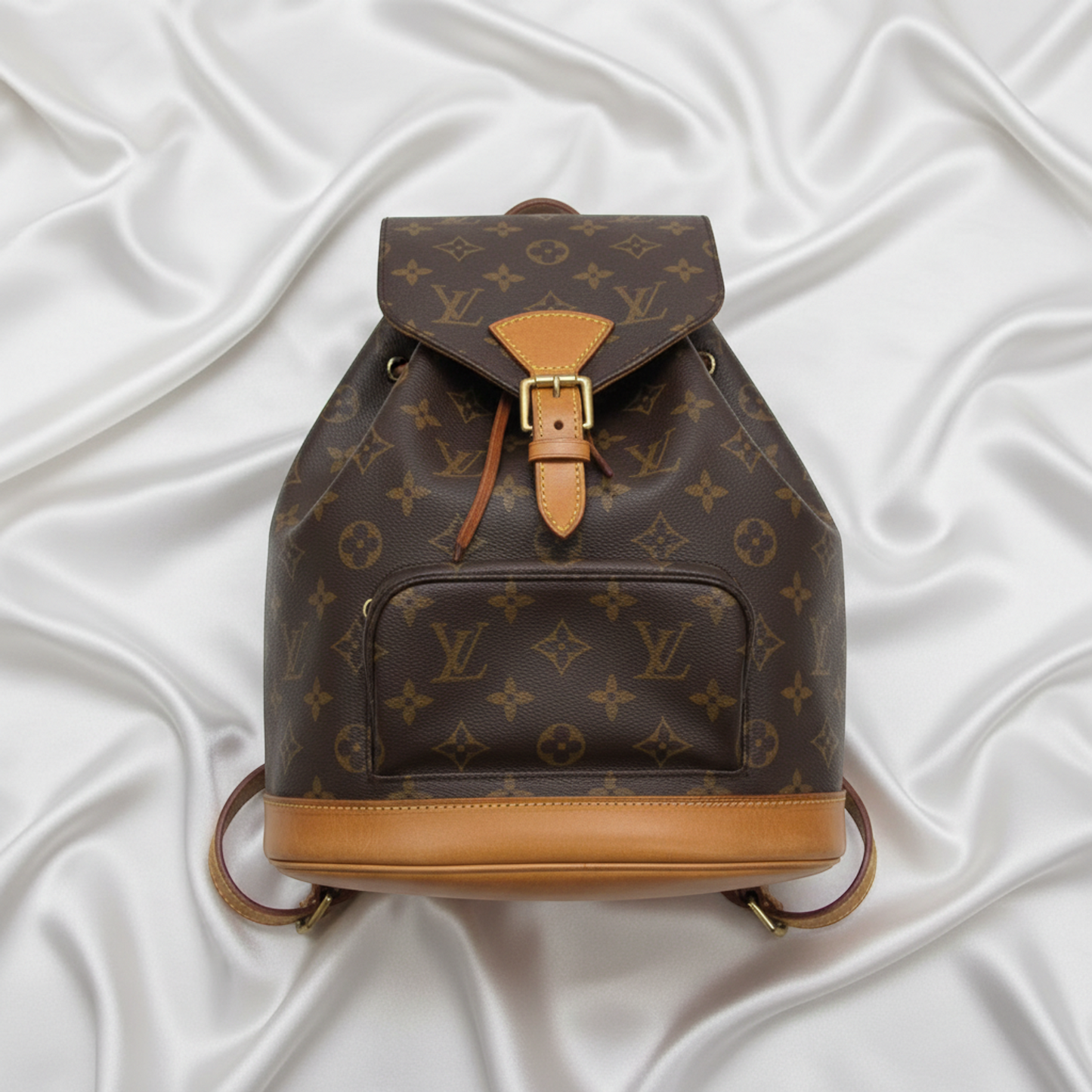Louis Vuitton Monogram Montsouris MM M51136 Women's Backpack Brown