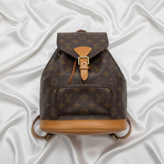 Louis Vuitton Monogram Montsouris MM M51136 Women's Backpack Brown
