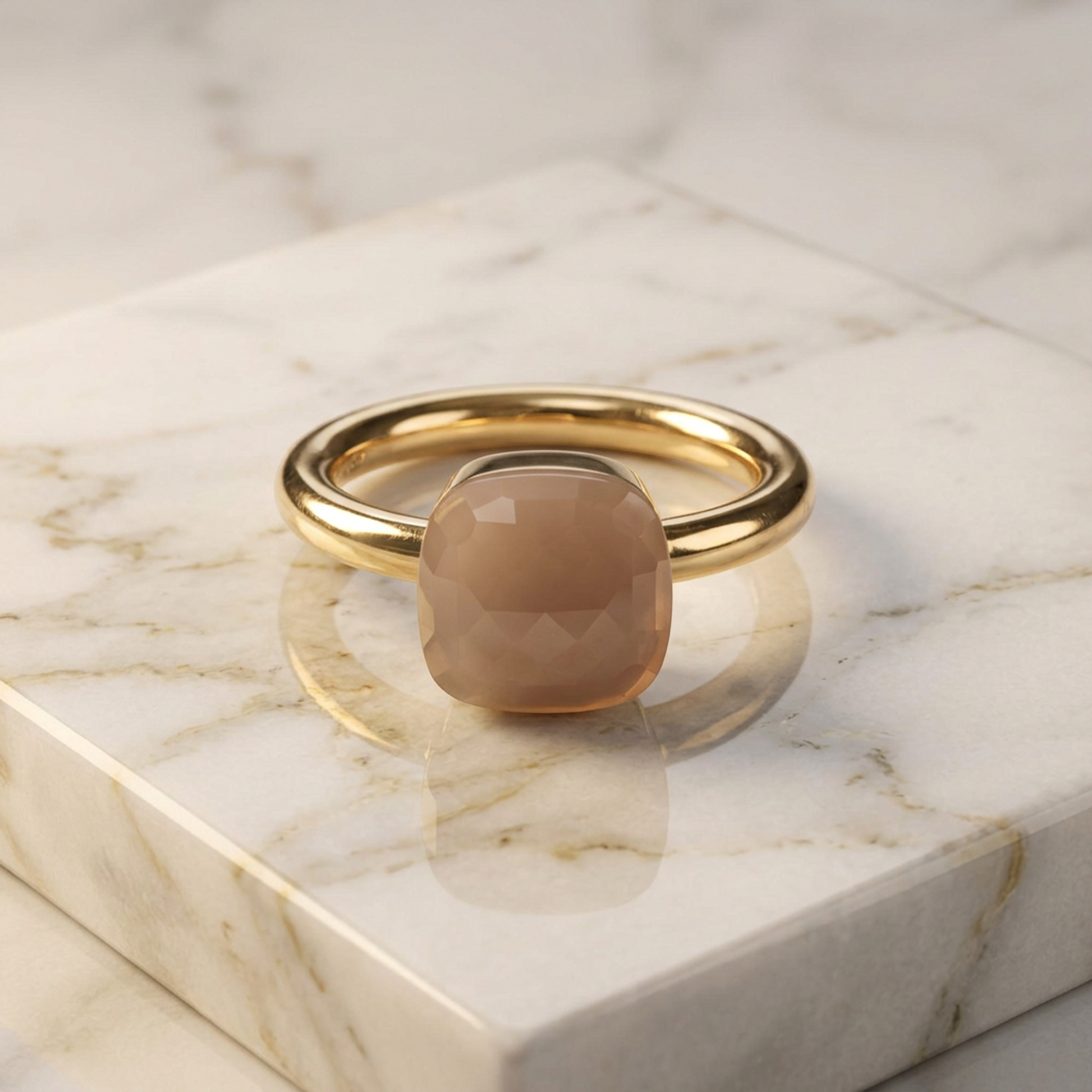 Pomellato Nudo Classic Ring Pink Gold (18K),White Gold (18K) Fashion Quartz Band Ring Pink Gold