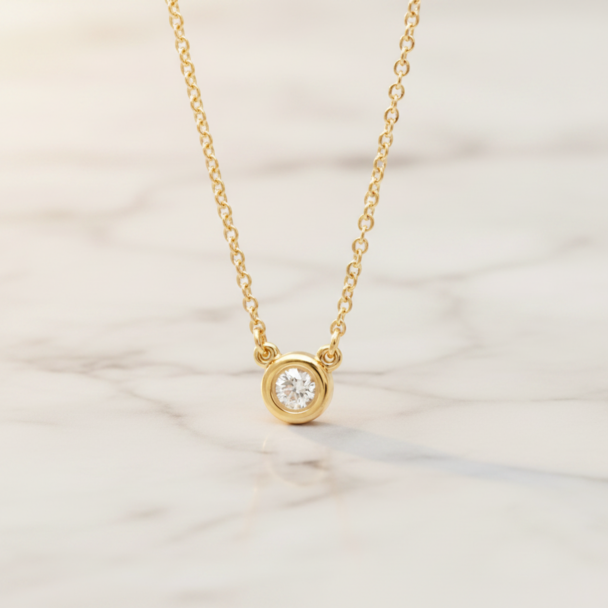 Tiffany Diamonds By The Yard Pink Gold (18K) Diamond Men,Women Fashion Pendant Necklace (Pink Gold)