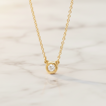 Tiffany Diamonds By The Yard Pink Gold (18K) Diamond Men,Women Fashion Pendant Necklace (Pink Gold)