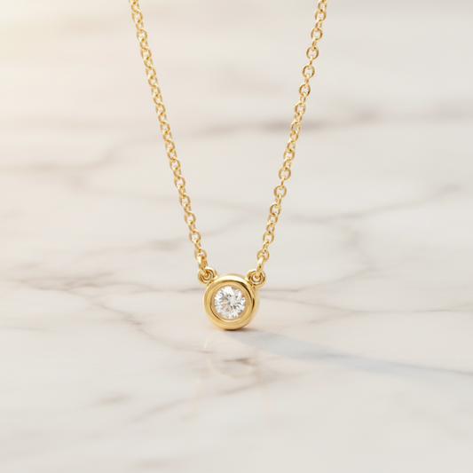 Tiffany Diamonds By The Yard Pink Gold (18K) Diamond Men,Women Fashion Pendant Necklace (Pink Gold)