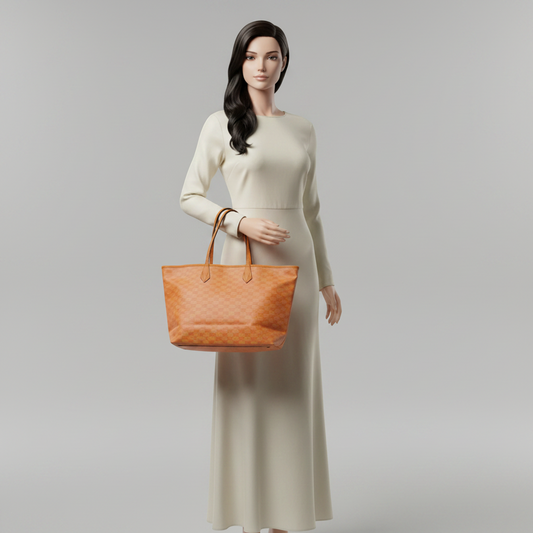 Moreau SAINT TROPEZ Medium Men,Women PVC,Leather Tote Bag Yellow
