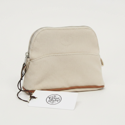 Hermes Bolide Mini Mini Women's Cotton Pouch Light Beige