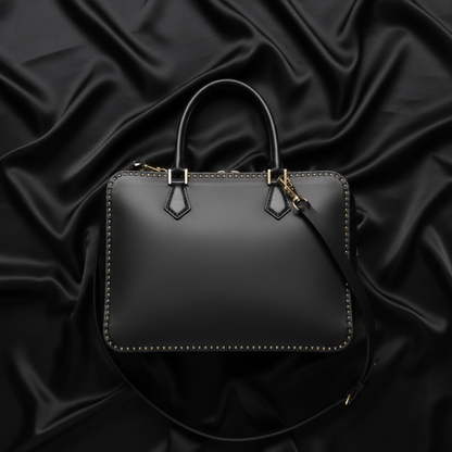 Valentino Garavani Lockstuds Women's Leather Handbag,Shoulder Bag Black