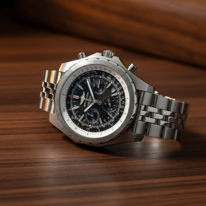 BREITLING Bentley Motors Steel Automatic Mens Watch A25363 Polished