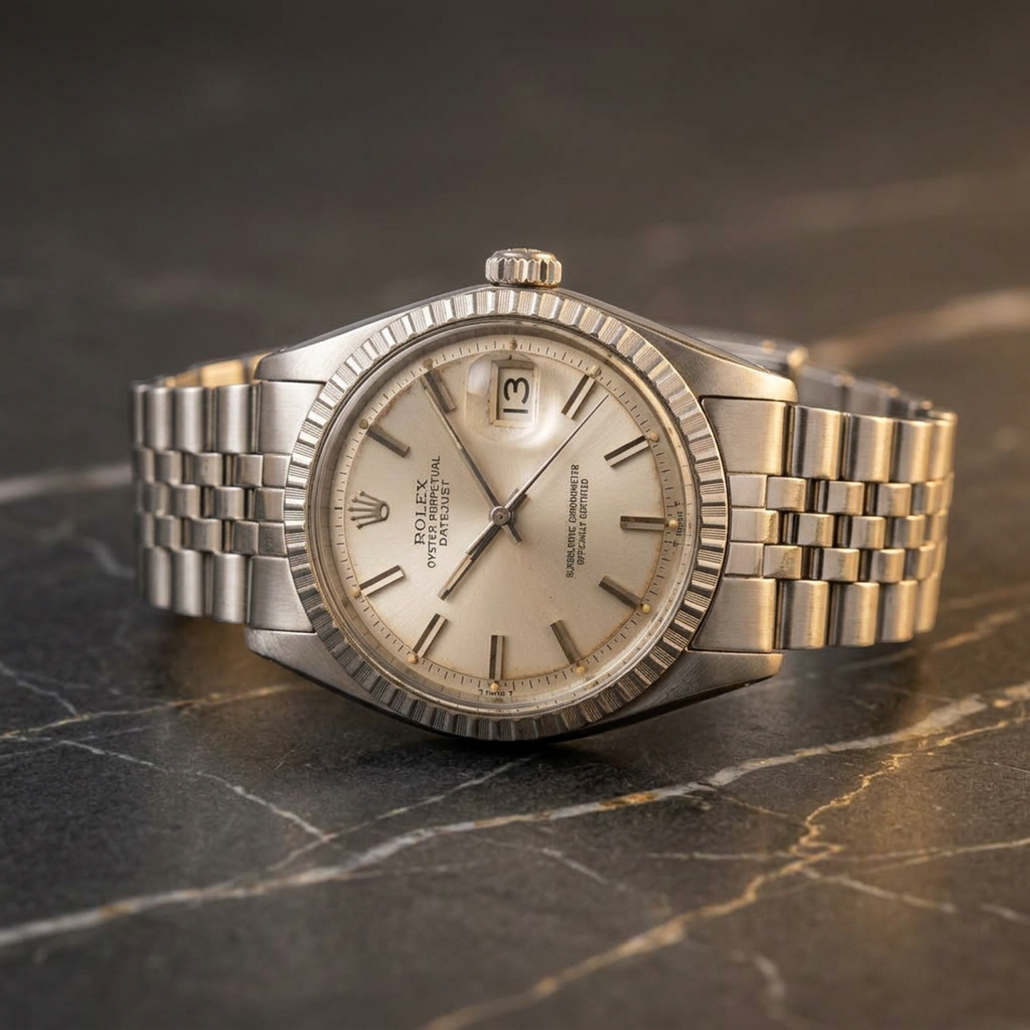 ROLEX Datejust 1603 Stainless Steel Automatic Mens Watch Vintage