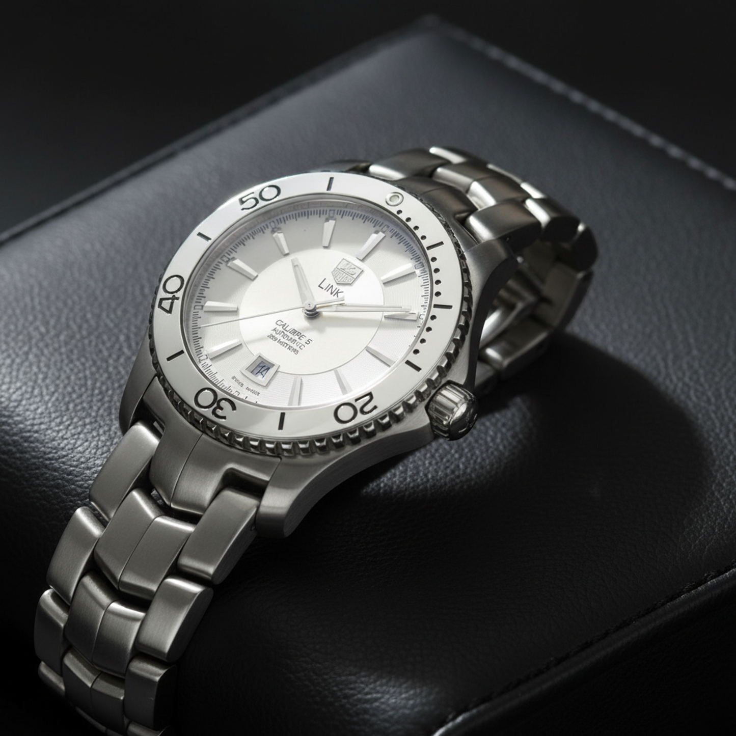TAG HEUER Link Calibre 5 Steel Automatic Mens Watch WJ201B Polished