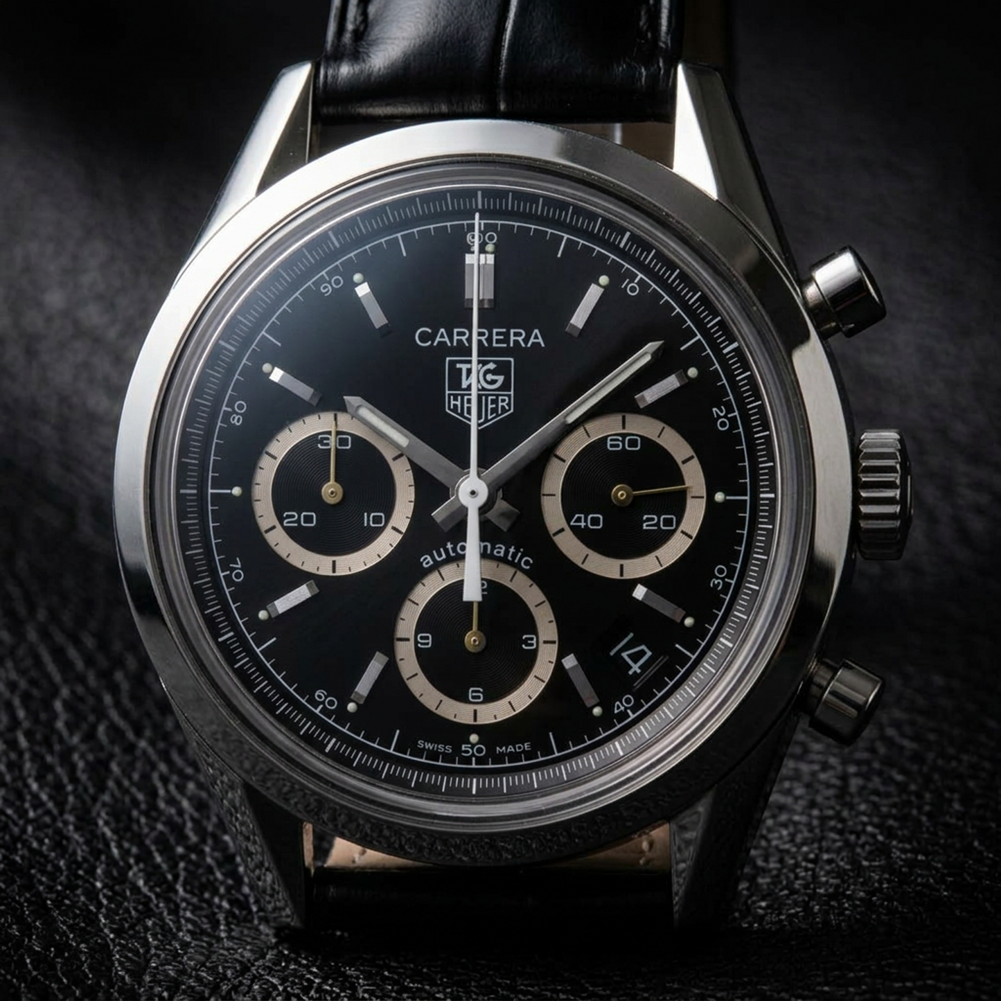 TAG HEUER Carrera Chronograph Steel Automatic Watch CV2113 Polished