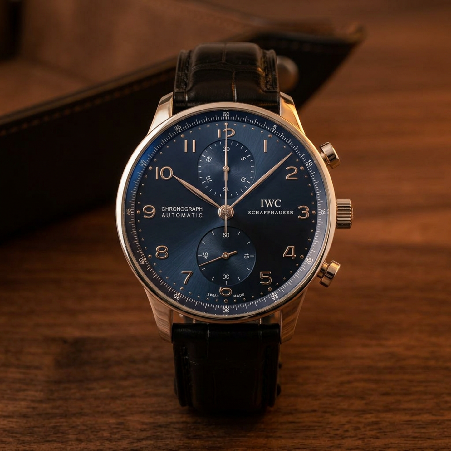 IWC Portuguese Chronograph Steel Automatic Watch IW371491 Polished