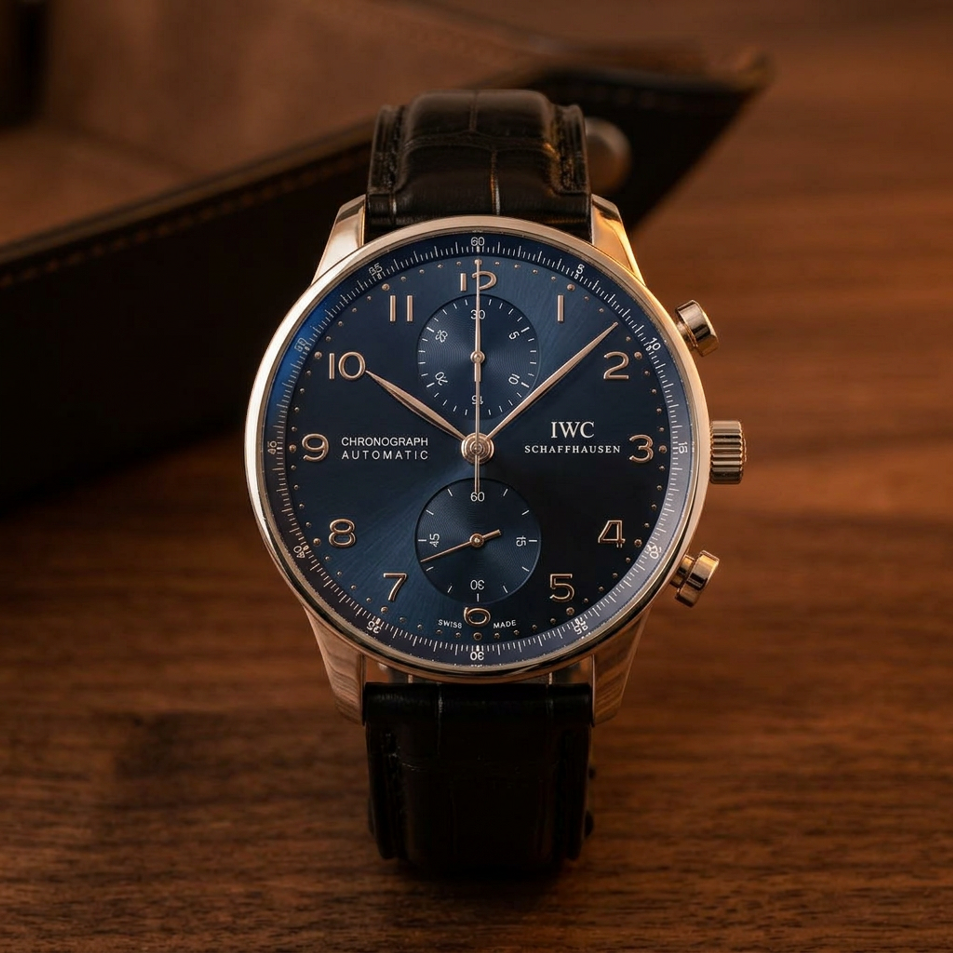 IWC Portuguese Chronograph Steel Automatic Watch IW371491 Polished