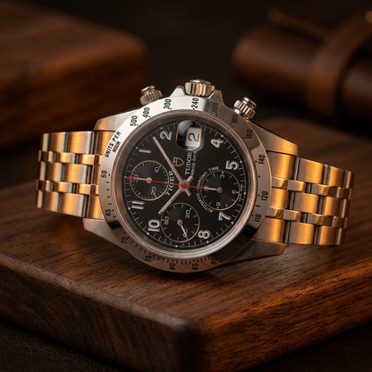 TUDOR Chrono Time Prince Date Tiger Steel Mens Watch 79280 Polished