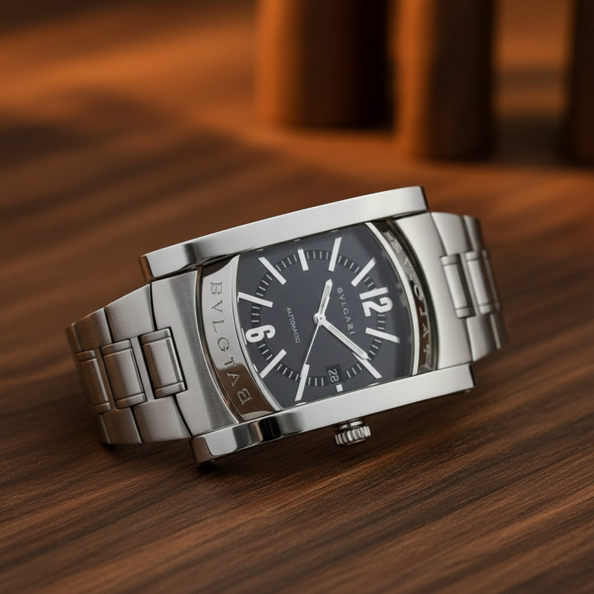 BVLGARI Assioma Stainless Steel Automatic Mens Watch AA48S Polished