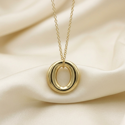 Tiffany Seviana Necklace Yellow Gold (18K) No Stone Women,Men Fashion Pendant Necklace (Gold)