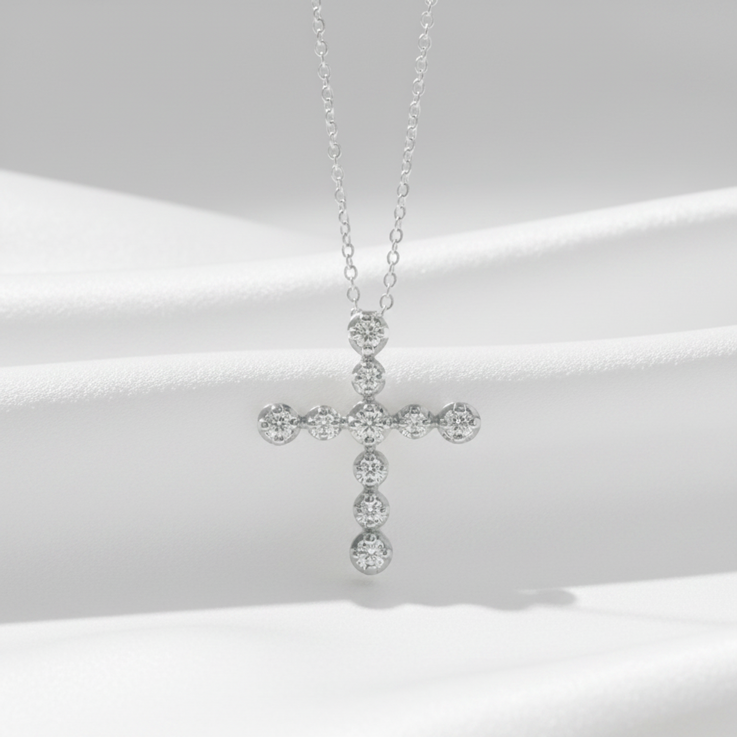 Tiffany Tenderness Diamond Necklace Platinum Diamond Women,Men Fashion Pendant Necklace (Silver)
