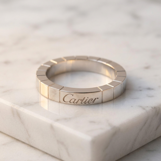 Cartier Lanieres Platinum Fashion No Stone Band Ring Silver