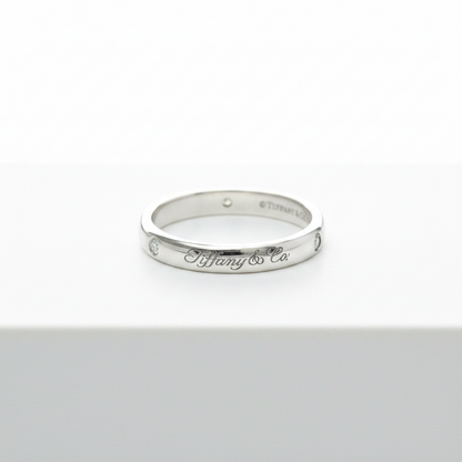 Tiffany Notes Lucida Diamond Ring Platinum Fashion Diamond Wedding Ring Silver