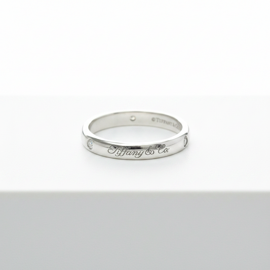 Tiffany Notes Lucida Diamond Ring Platinum Fashion Diamond Wedding Ring Silver