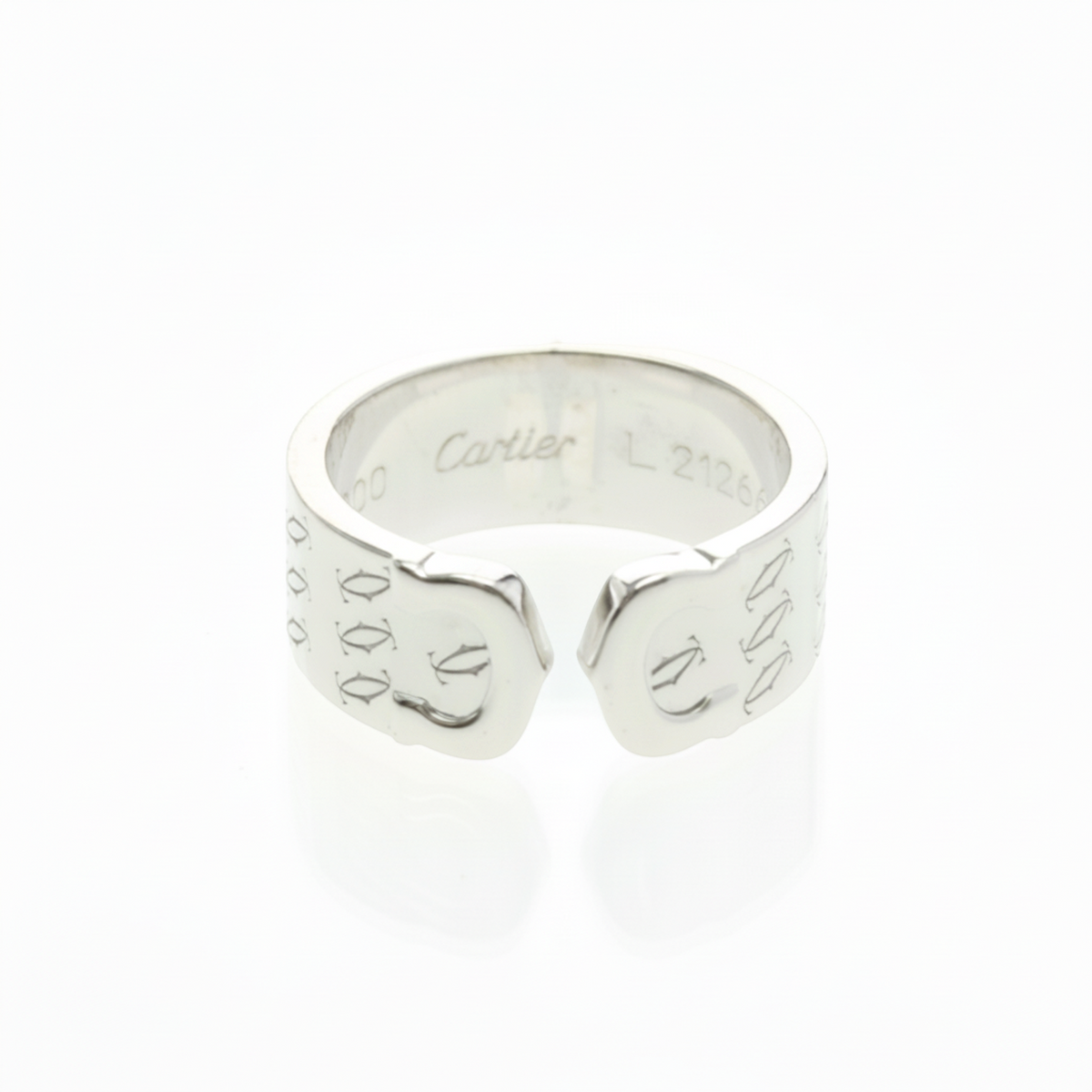 Cartier C2 Happy Birthday Limited Edition Ring White Gold (18K) Fashion No Stone Band Ring Silver
