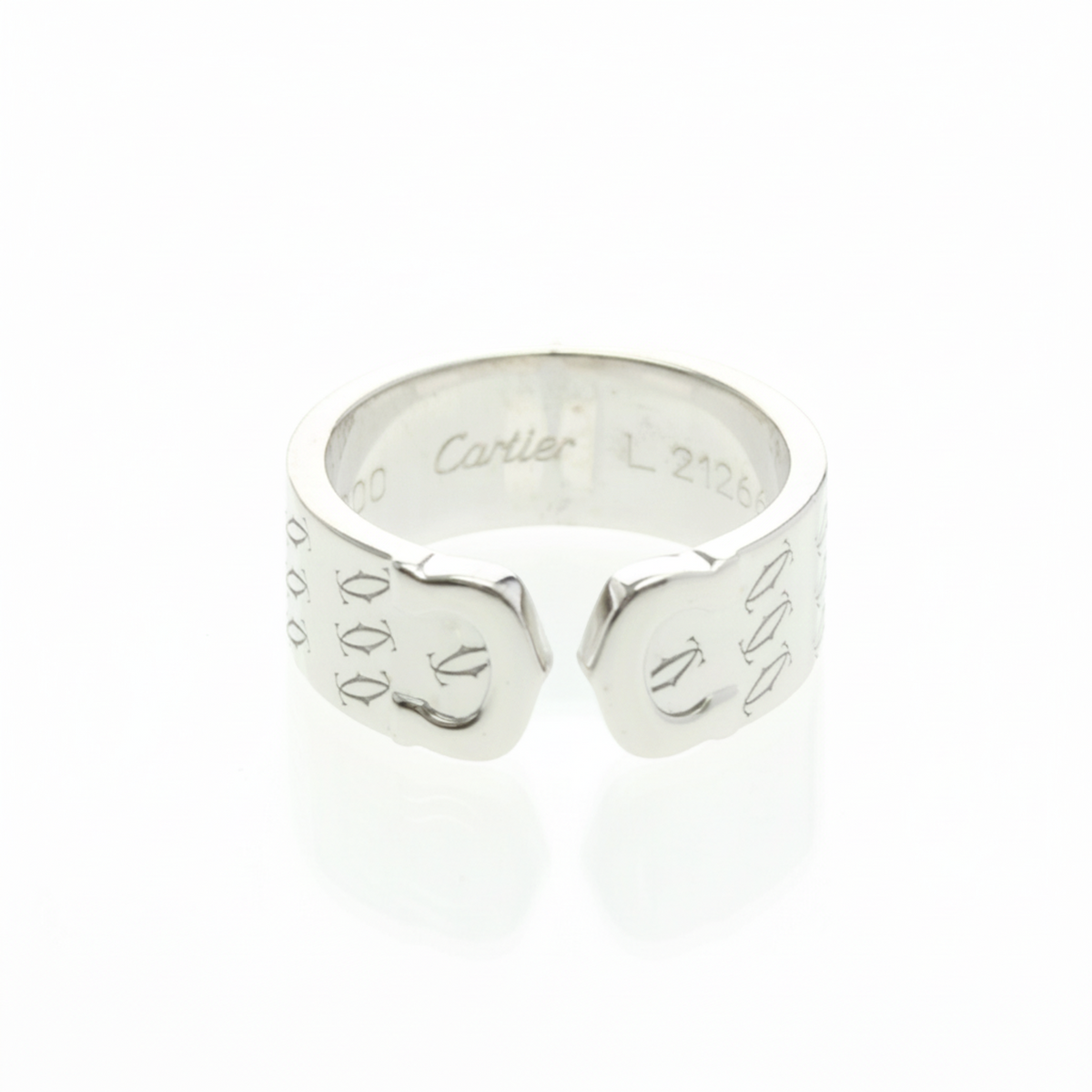 Cartier C2 Happy Birthday Limited Edition Ring White Gold (18K) Fashion No Stone Band Ring Silver