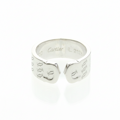 Cartier C2 Happy Birthday Limited Edition Ring White Gold (18K) Fashion No Stone Band Ring Silver