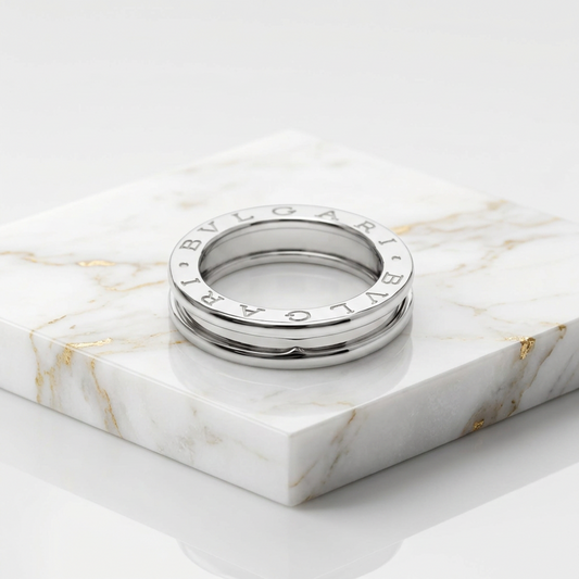 Bvlgari B.zero1 White Gold (18K) Fashion No Stone Band Ring Silver