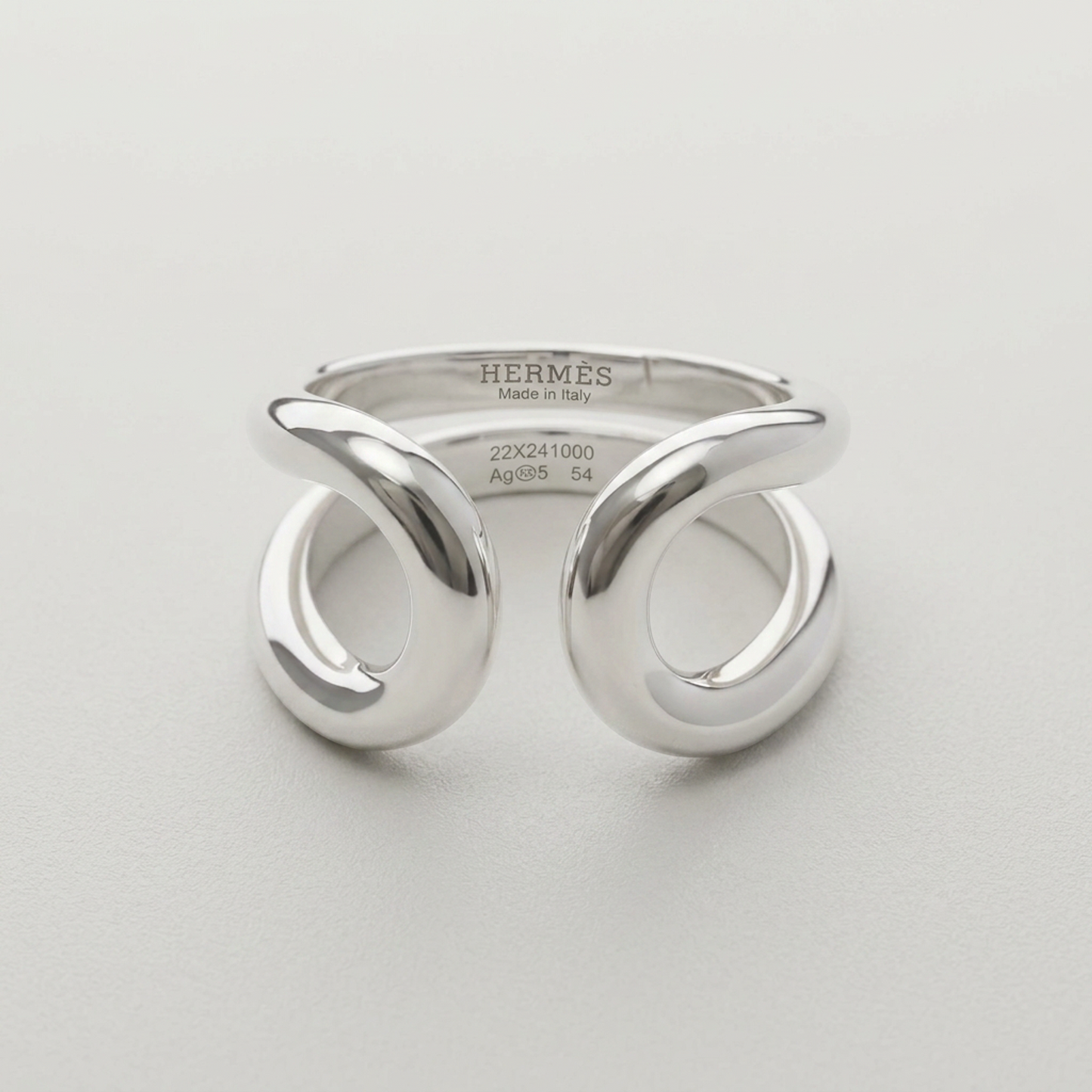 Hermes Lima Ring Silver 925 Fashion No Stone Band Ring Silver