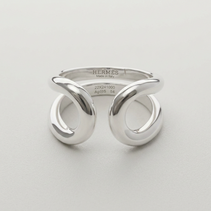 Hermes Lima Ring Silver 925 Fashion No Stone Band Ring Silver