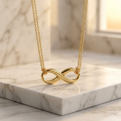 Tiffany Tiffany Infinity Yellow Gold (18K) No Stone Men,Women Fashion Pendant Necklace (Gold)