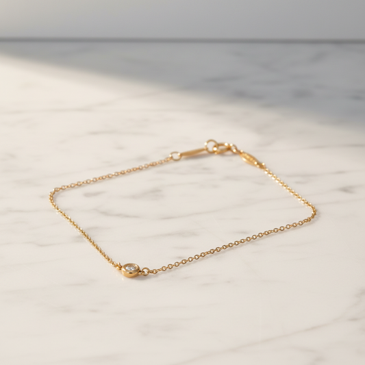 Tiffany Diamonds By The Yard Pink Gold (18K) Diamond Charm Bracelet Pink Gold