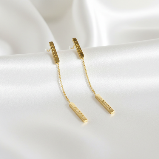 Gucci Lariat Earrings No Stone Yellow Gold (18K) Drop Earrings Gold