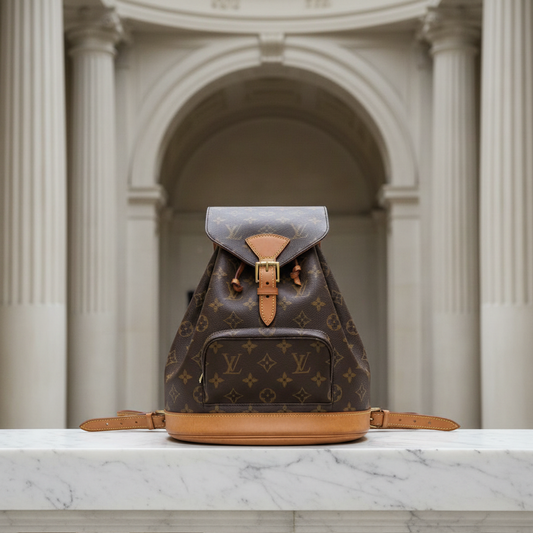 Louis Vuitton Monogram Montsouris MM M51136 Women's Backpack Brown