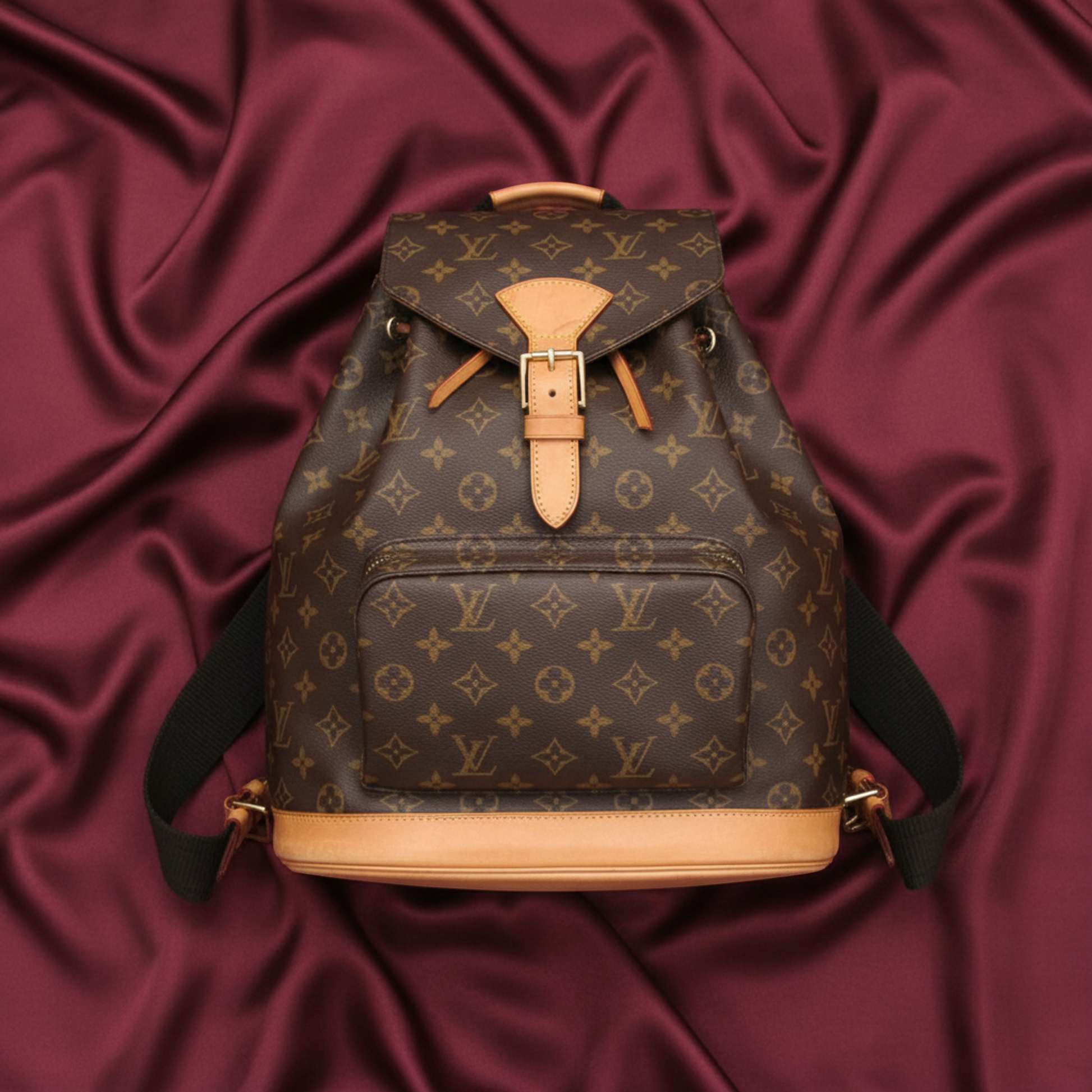 Louis Vuitton Monogram Montsouris GM M51135 Women's Backpack Brown